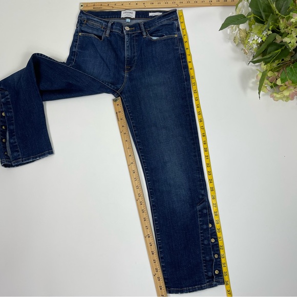 FRAME Jeans Sz 28 Le High Straight Snap Away Maribel Womens - Picture 8 of 12